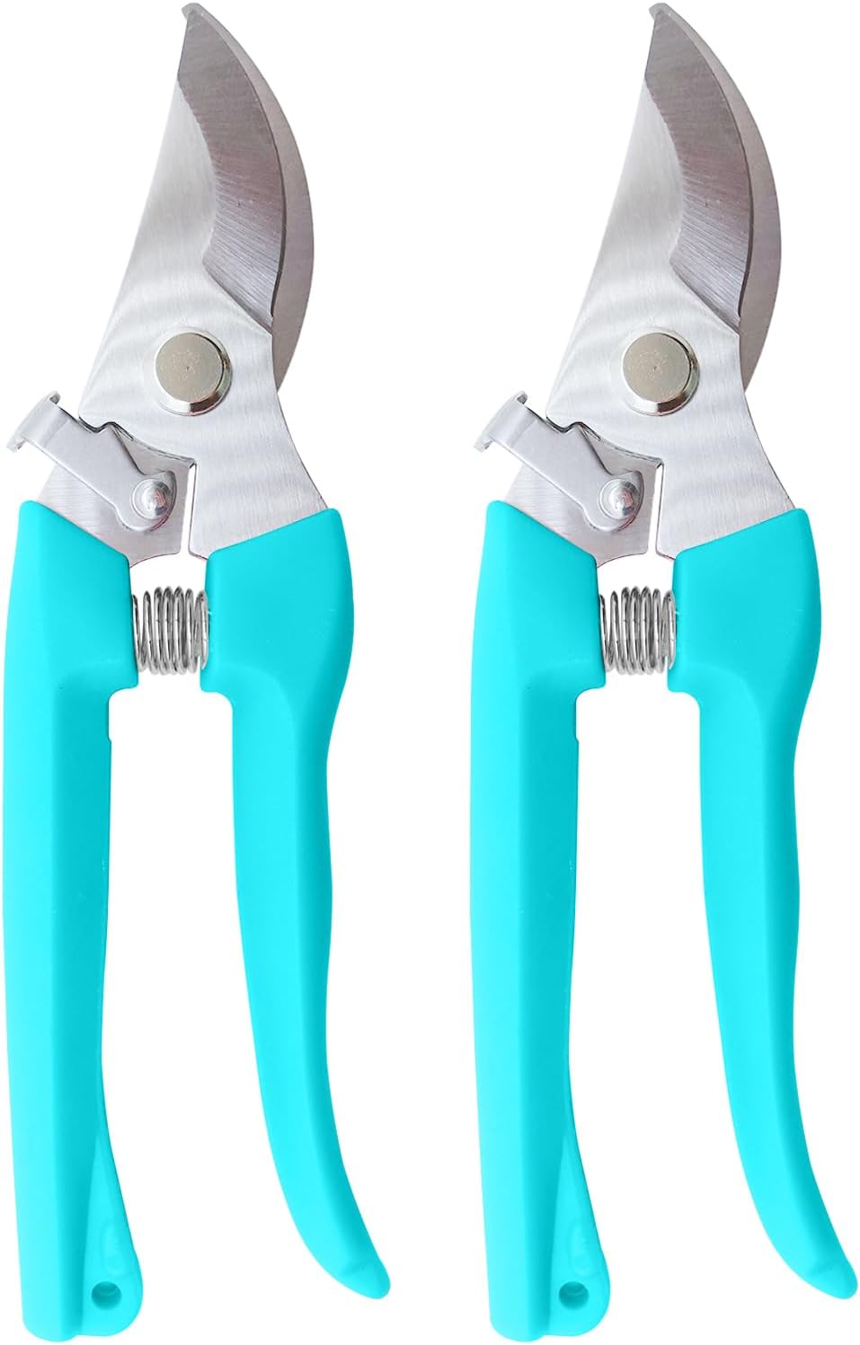 Pruning Shears for Gardening, 2 Pack Garden Scissors for Cutting Fresh Flowers, Floral Clippers for Plants, Fruits (Blue)