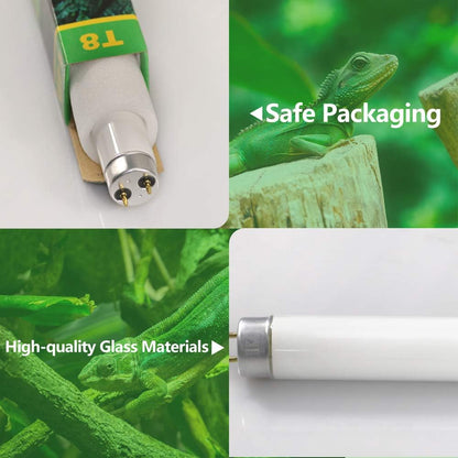 LUCKY HERP 15inch 14W T8 UVB 5.0 Reptile Light, UVA UVB Bulb, Fluorescent Lamp for Reptiles Amphibian