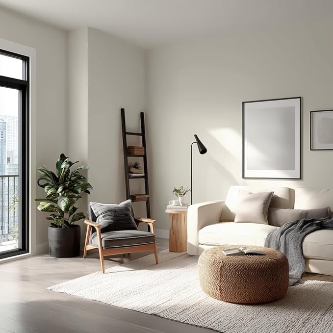 EVOLVE Paint & Primer: Environment-friendly, Low Sheen with One-coat Coverage for Interior & Exterior surfaces (Clover White, 5-Gallon)