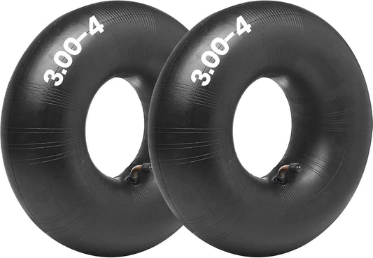 AR-PRO 2-Pack Heavy Duty 3.00-4 Inner Tube with TR87 Bent Valve Stem for ATV Wheelbarrows Tractors