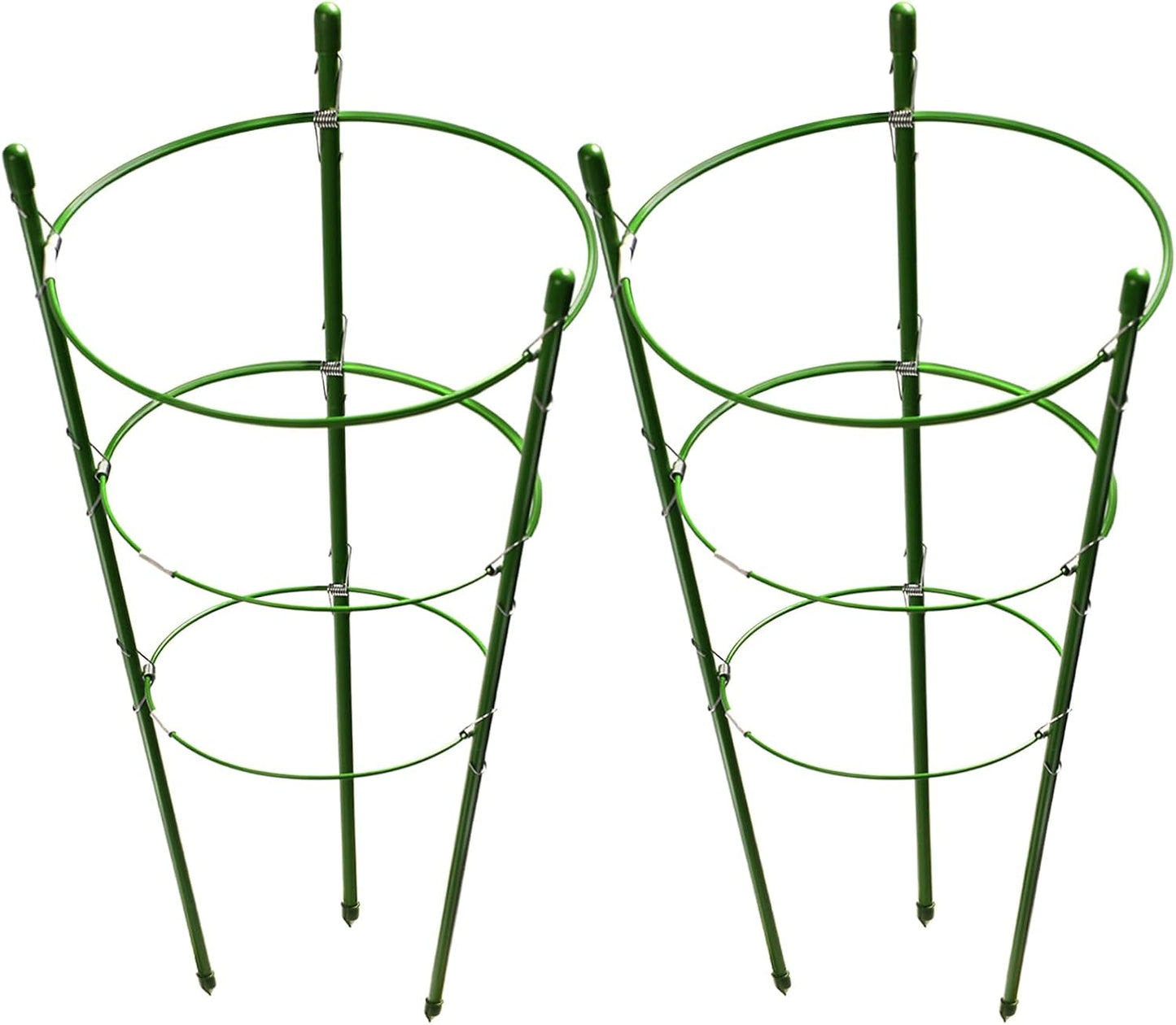 LEOBRO Tomato Cage, 2 PCS Plant Support Cage Rust Resistant Garden Ring Stake Plant Support for Tomato, Trellis, Climbing Plant, Flower, Small Plant Cages for Small Plants,17.7" H