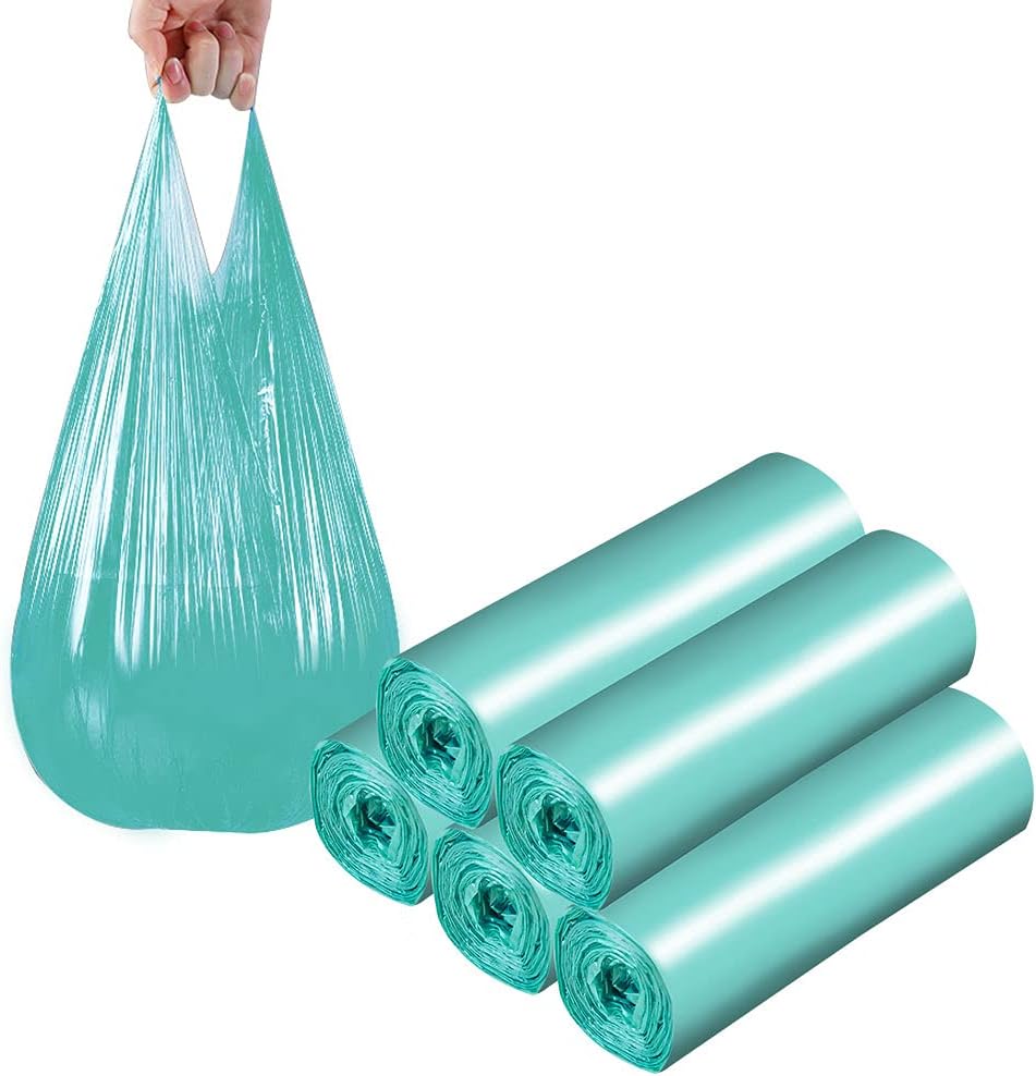 Trash Bags, 5 Rolls/100 Counts Small Garbage Bags for Office, Kitchen,Bedroom Waste Bin,Colorful Portable Strong Rubbish Bags,Wastebasket Bags…