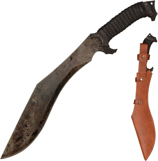 Full Tang Manganese Steel Machete Sword with Sheath for Collection, Practice, Outdoor Use-19.3 Inch