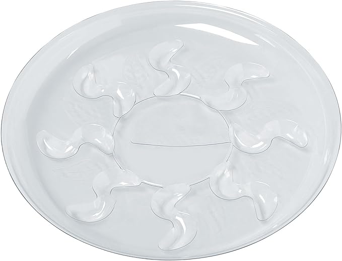 Idyllize 5 Pieces of 16 inch Clear Thick Plastic Heavy Duty Sturdy Plant Saucer Drip Trays for pots (16'')