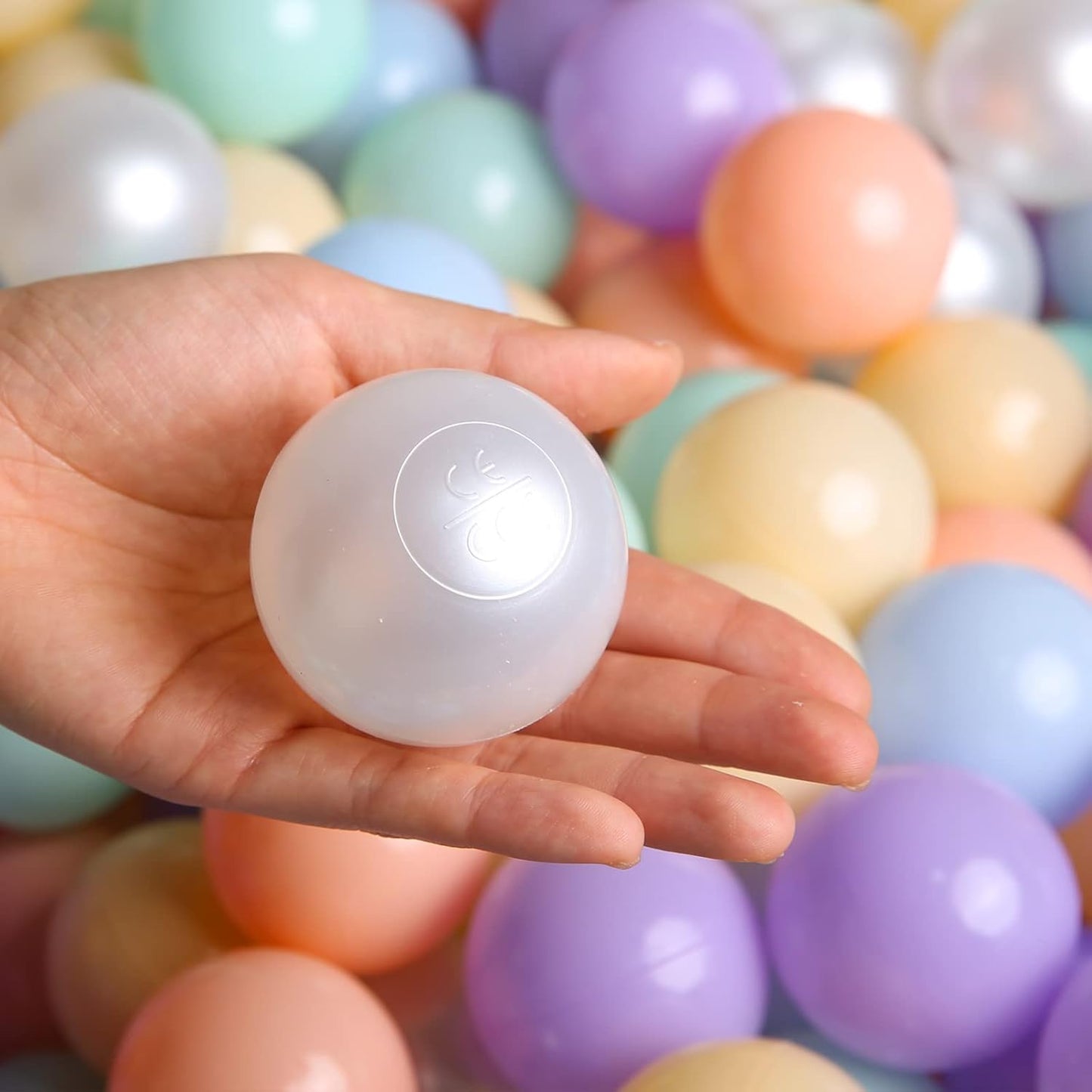 TRENDPLAY Plastic Balls for Ball Pits 2.2 Inch, Pack of 50 100 200 500 Hollow Balls, Perfect for Toddler Baby Pools,Party,Festival Decoration