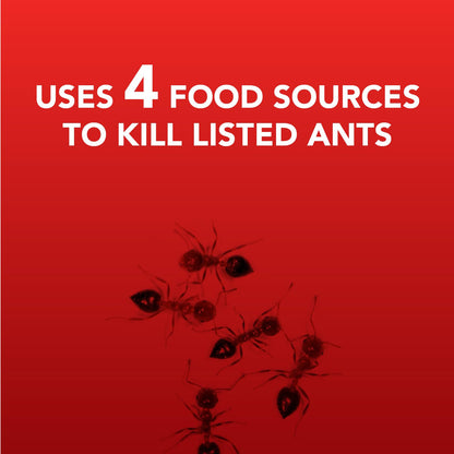 Ortho Home Defense Ant Bait Stations, Outdoor & Indoor Ant Killer, 8 Plastic Stations with 4 Food-Based Attractants, Child-Resistant Design, Formulated with Abamectin B1, Ready-to-Use Bait Station