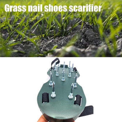 Lawn Shoes, Spike Shoes Lawn Tool Aeration Shoes for Epoxy Floor, Lawn Yard Patio Lawn Garden Yard (Green)