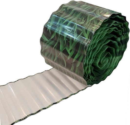 Metal Landscape Edging,8Inch×20FT Corrugated Metal Garden Edging Border Heavy Duty Garden Borders Edging Lawn Edging for Garden,DIY Flower Beds,Lawns,Pathway (Grass Green)
