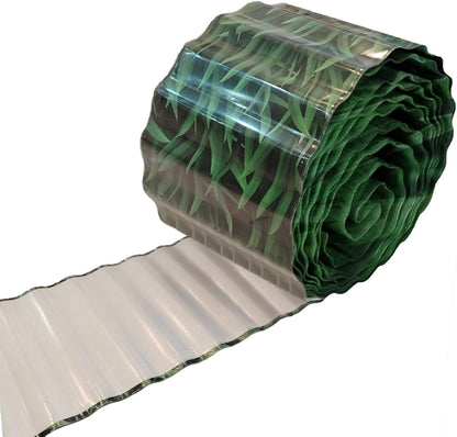 Metal Landscape Edging,6 Inch×40FTCorrugated Metal Garden Edging Border Heavy Duty Garden Borders Edging Lawn Edging for Garden,DIY Flower Beds,Lawns,Pathway (Grass Green)
