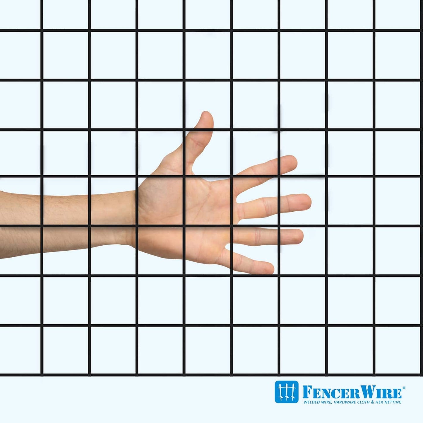 Fencer Wire 16 Gauge Hardware Cloth, Black Vinyl Coated Welded Wire Mesh, Chicken Coop Wire Fence, 1.5 inch x 1.5 inch Grid (2 ft. x 50 ft.)