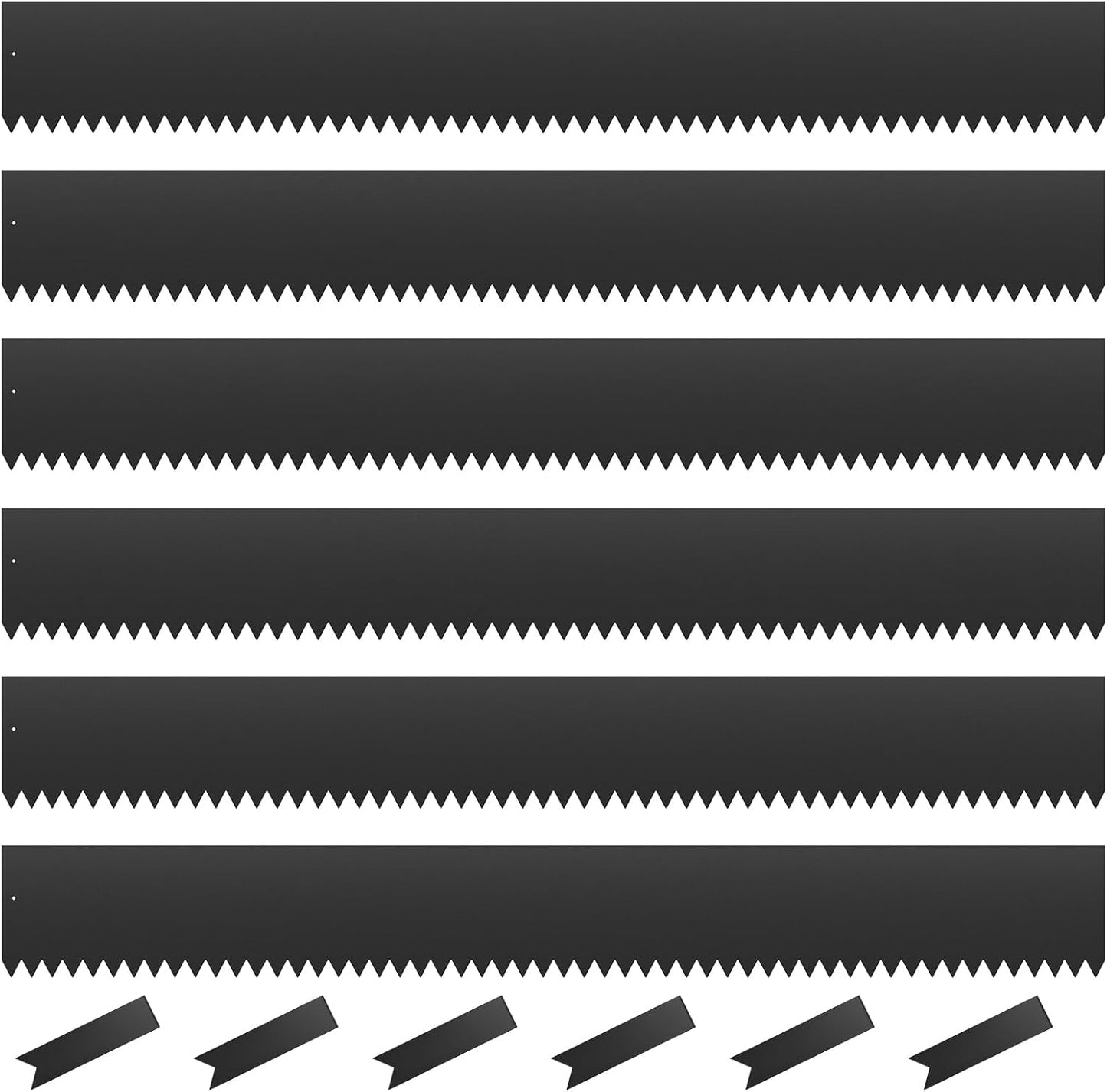 Landscape Edging - 39 Inch x 6 Inch Garden Border, 6PCS, Black Lawn Edge for Garden Yard