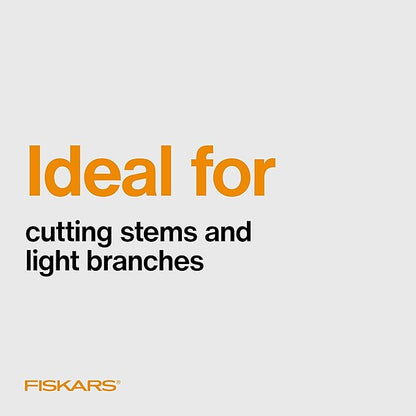 Fiskars Bypass Pruning Shears, Branch Cutter with 5/8" Cut Capacity, Garden Shears with Sharp Steel Blade, Rust Resistant, Ergonomic Pruners with Comfort Handle and Safety Lock, Gardening Hand Tools