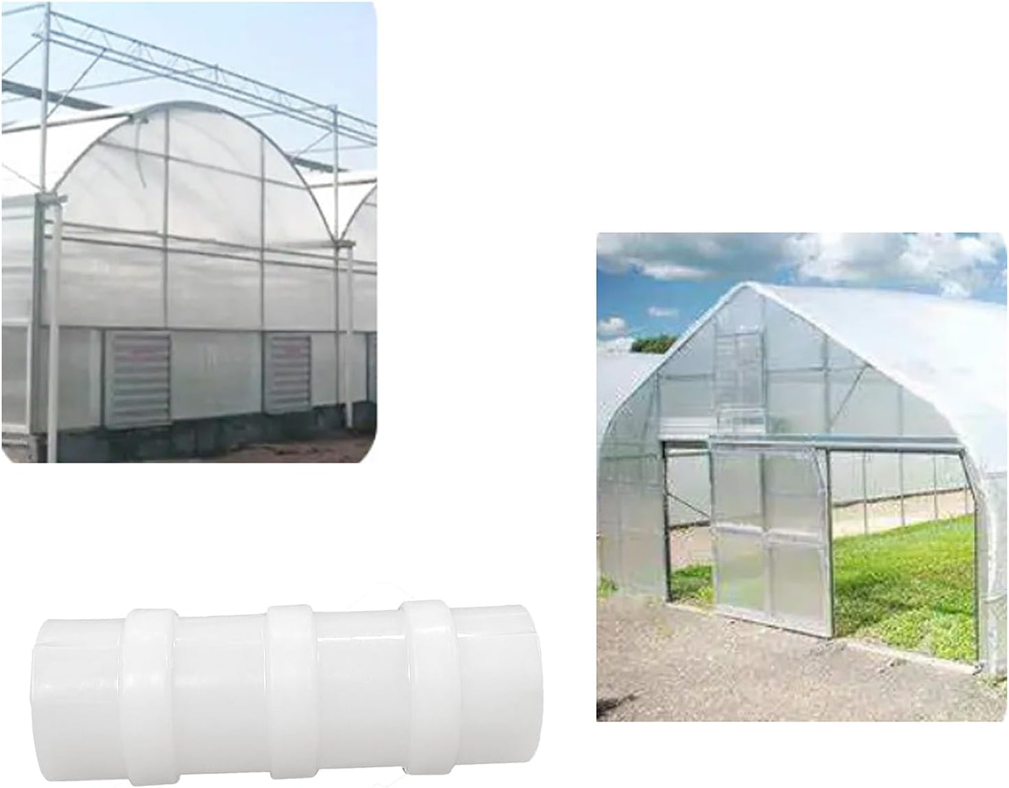 FDXGYH 20 Pcs Greenhouse Film Clamps ABS Snap ClampTube Clip Garden Buildings Tube Clip for 1" PVC Pipe（White）
