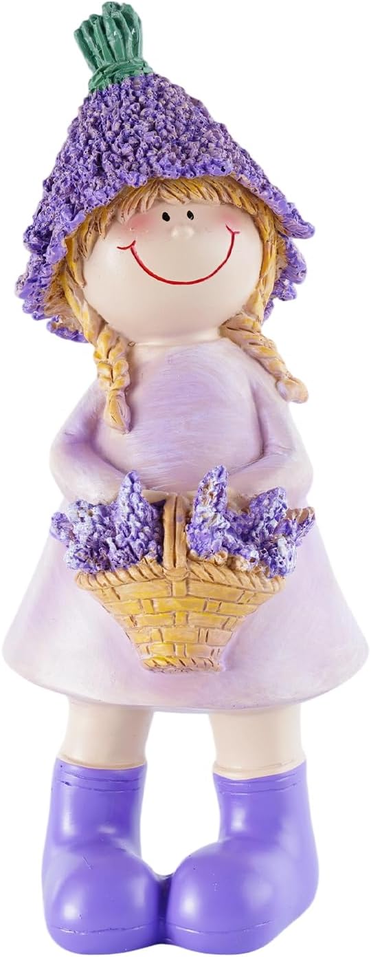 Lavender Series Resin Garden Statues - Couple Boy & Girl Decor, Ideal for Outdoor Patio, Lawn, Garden & Indoor Valentine's Day Home Decor, Ideal Gift for Mom, Dad & Friends