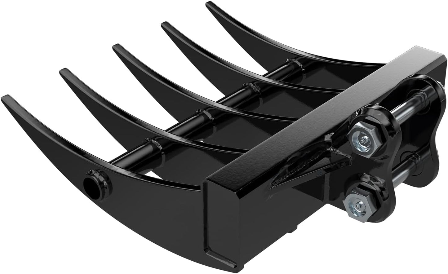 Mini Excavator Attachment Rake, Metal Wide Backhoe Rake Fit for 0.8T-1.5T Mini Excavators - Upgraded High-Thickness Steel‌ - Replace Hydraulic Tilt Excavator Attachment