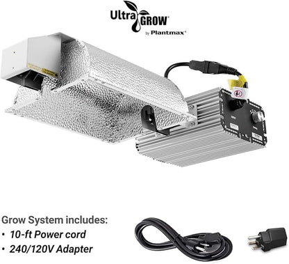 UltraGrow – Classic 1000W DE Double Ended HID Grow light System with HID Bulb, Dimmable Ballast for Indoor growing (Classic & HPS)