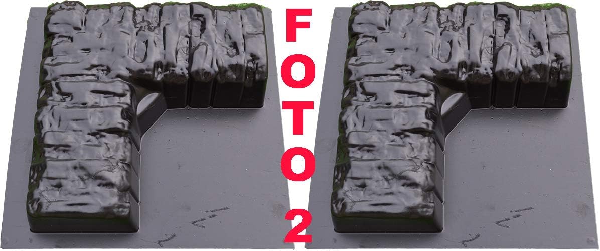 Concrere molds DIY Set 2 pcs Mould Corner Edge Stone Garden Edging Tree Landscape Flower (BR09)