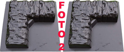 Concrere molds DIY Set 2 pcs Mould Corner Edge Stone Garden Edging Tree Landscape Flower (BR09)