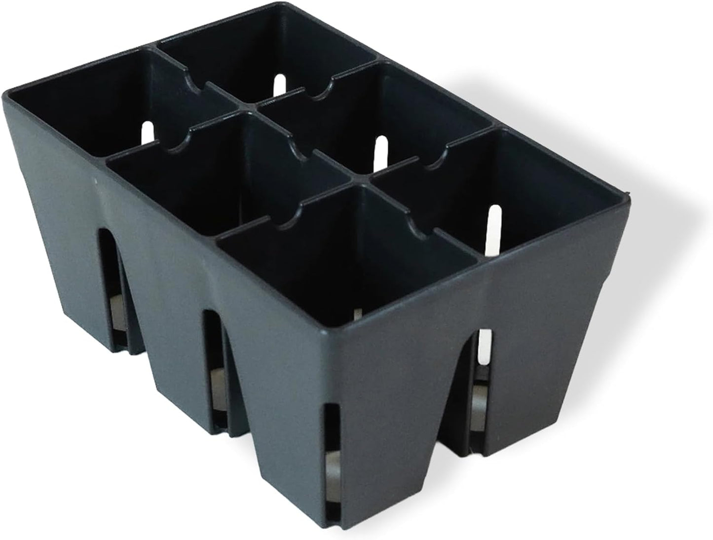 Epic Gardening Reusable Seed Starter Tray - 6 Cell/72 Seedling Starter Trays - Easy Watering, Indoor Greenhouse, Plant Starter, Gardener-Friendly for Seedlings | UV-Treated & BPA-Free - Black