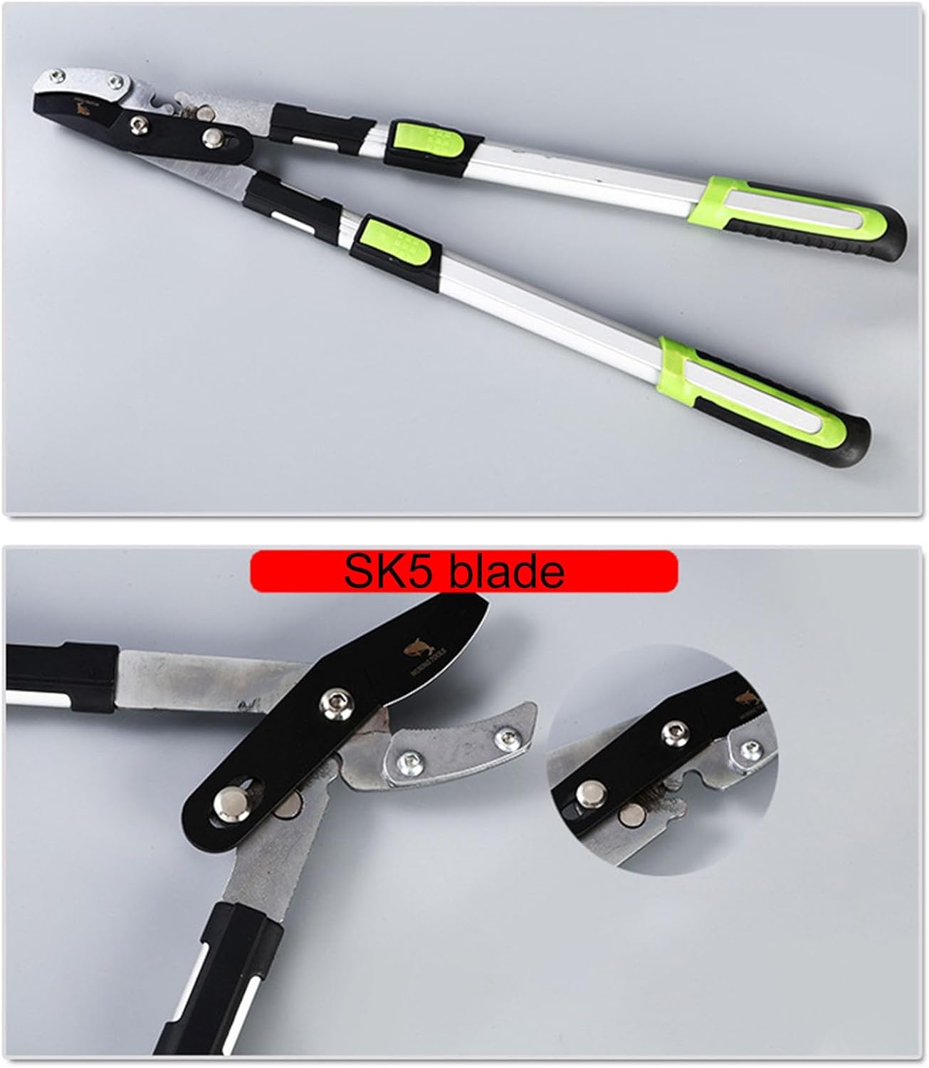 Lopper Extendable Branch Cutter 65Mn Loppers Shears with 5 Layers Handle Adjustment, 2 Inch Tree Trimmer Maximum Length 40.5" Hand Pruner