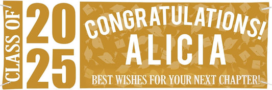 Let's Make Memories Personalized Graduation Banner Class of 2025 - Graduation Party Decorations