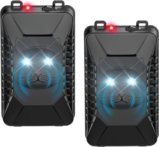 Ultrasonic Rodent Repellent, 2 Pack Plug-in Mouse Rat Pest Bat Squirrels Skunks Repellent for Car with Battery Powered Under Hood, Keep Mice Out of Cars Engines, Indoor, Outdoor, Garage, Room
