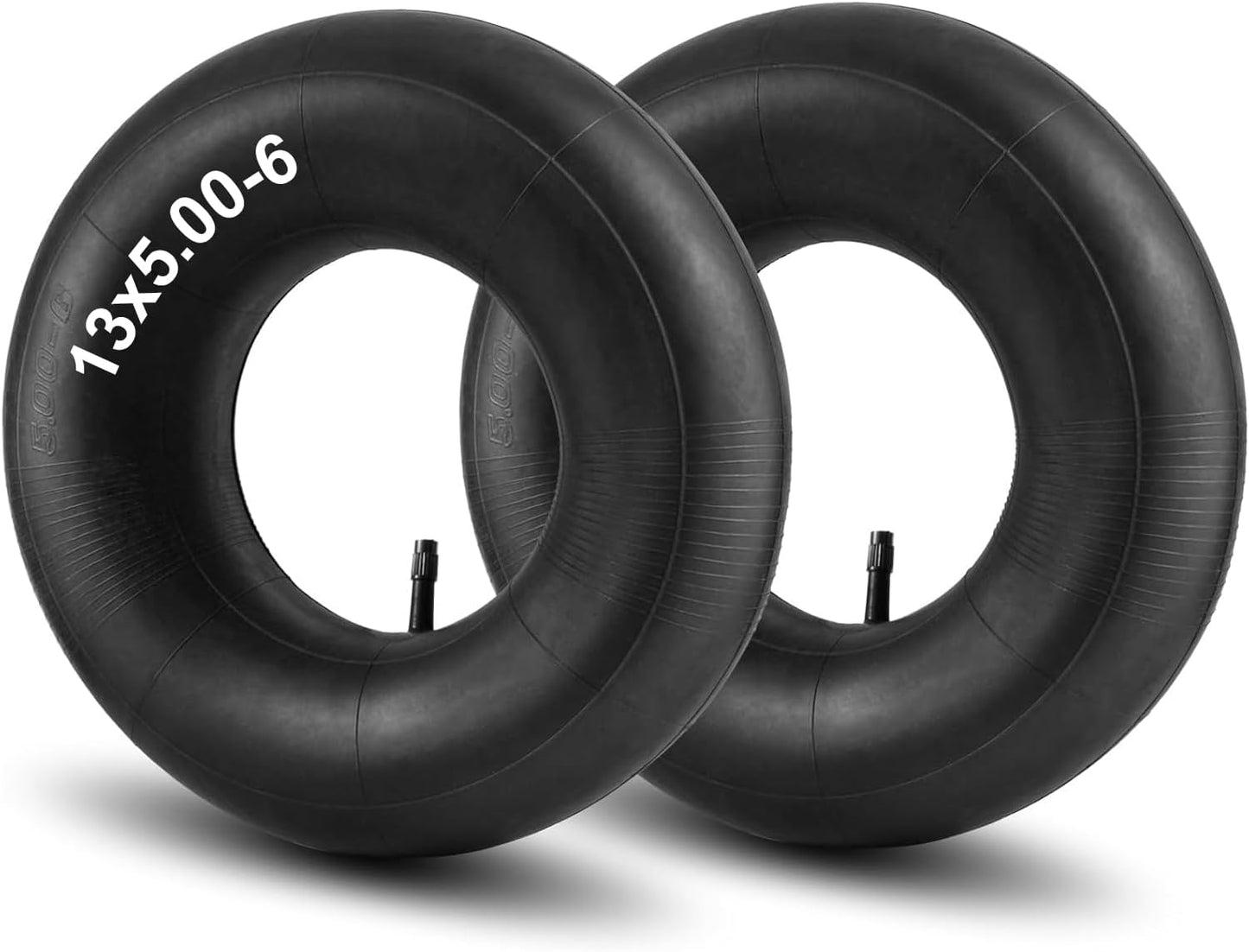 13x5.00-6" Inner Tubes, 2 Pack Heavy Duty 5.00-6/4.00-6 Replacement Tire Inner Tube with Straight Valve Stem Universal Fit for Razor Dirt Quad Lawn Mowers ATVs Yard Tractor Snow Blower and More