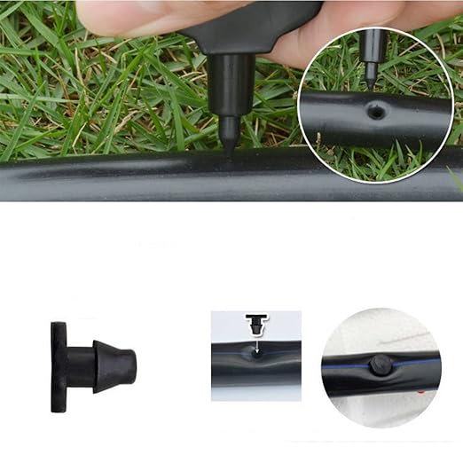 Drip Irrigation End Plug 100 Pieces for 1/4 Inch Tube Closure Goof Hole Plugs Irrigation Stopper