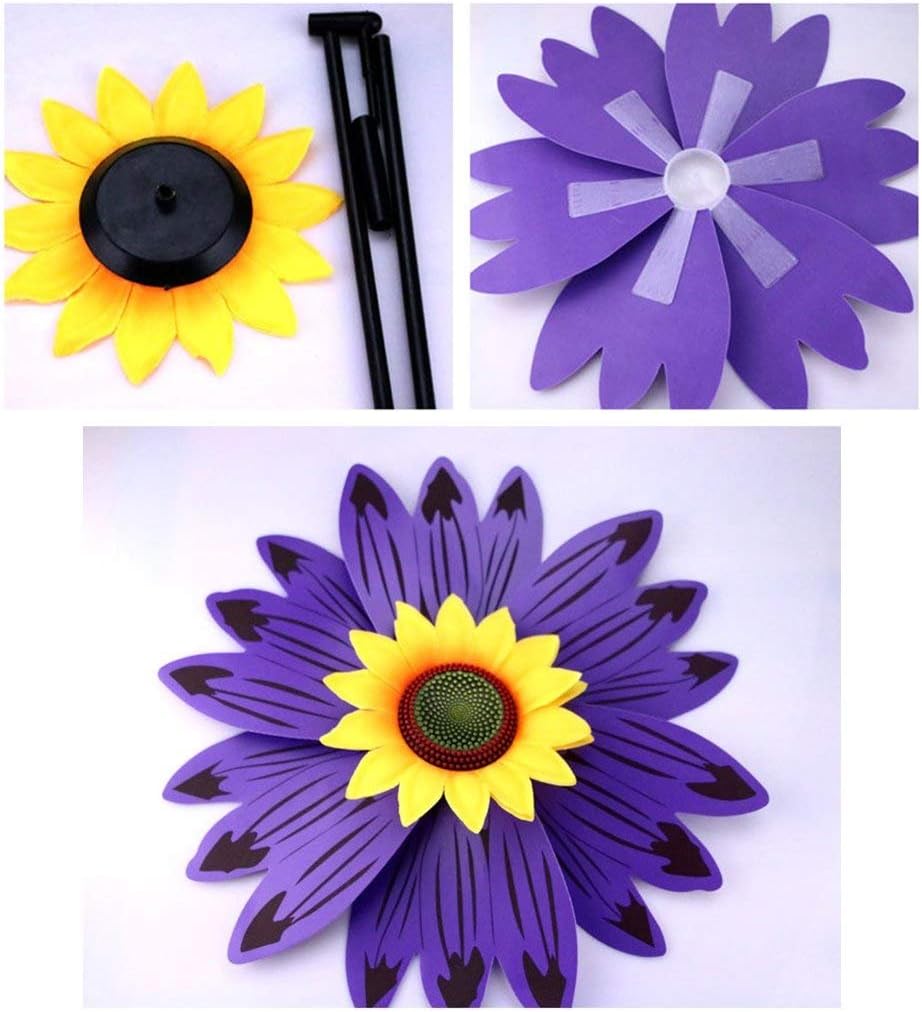 B bangcool Sunflower Lawn Pinwheels Wind Spinners Garden Party Pinwheel Wind Spinner for Patio Lawn & Garden (6 PCS)）