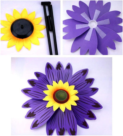 B bangcool Sunflower Lawn Pinwheels Wind Spinners Garden Party Pinwheel Wind Spinner for Patio Lawn & Garden (6 PCS)）