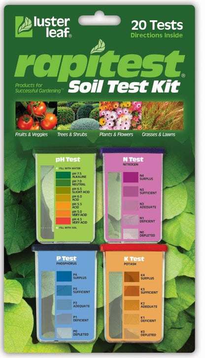 Rapitest Soil Test Kit for Gardens, Vegetables, Flowers and Lawns. USA designed and assembled soil