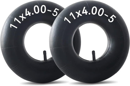 2 Pack 11x4.00-5 11x4.50-5 11x6.00-5 4.10/3.50-5 Inner Tube Heavy Duty with Straight Valve Stem Replacement for Wheelbarrows, Mowers, Hand Trucks Garden Carts, Golf Cart
