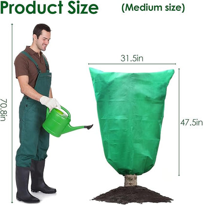3 Pcs Large Plant Covers Freeze Protection 47.5" X 71.2",Reusable Winter Cold Weather Frost Blankets for Outdoor Plants with Drawstring and Zipper,Outdoor Tree Jackets (M:31.5"*47.5", Green)