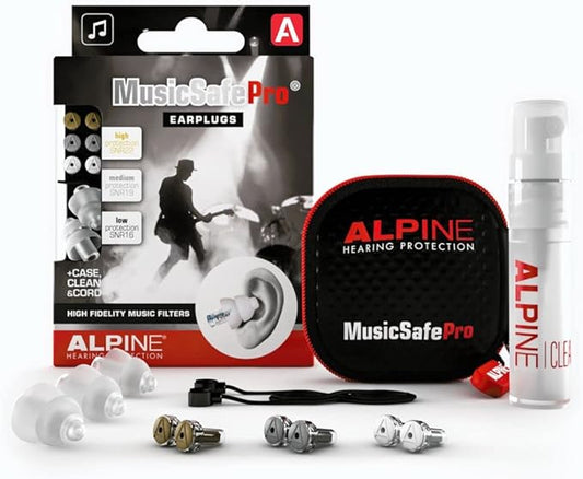 Alpine MusicSafe Pro - High Fidelity Earplugs for Musicians - 3 Interchangeable Premium Filter