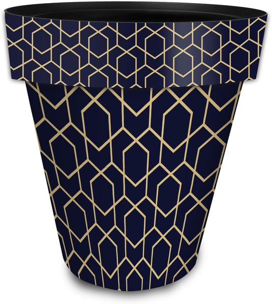 Briarwood Lane Blue Geometric Large Planter