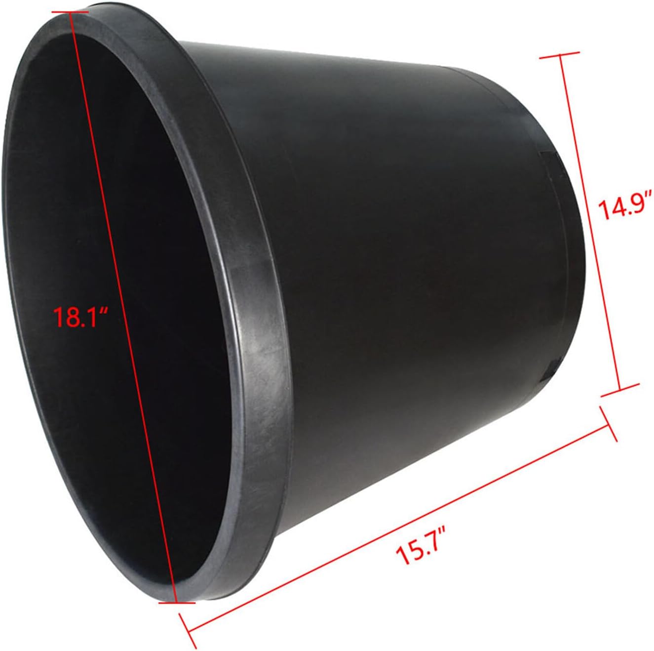 10-Pack 15 Gallon Round Premium Nursery Pot Plant Flower Seedling Container Garden Planter Pots for Indoor Outdoor Plants Flower Vegetables Black (15 Gallon)