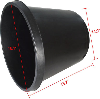 10-Pack 15 Gallon Round Premium Nursery Pot Plant Flower Seedling Container Garden Planter Pots for Indoor Outdoor Plants Flower Vegetables Black (15 Gallon)