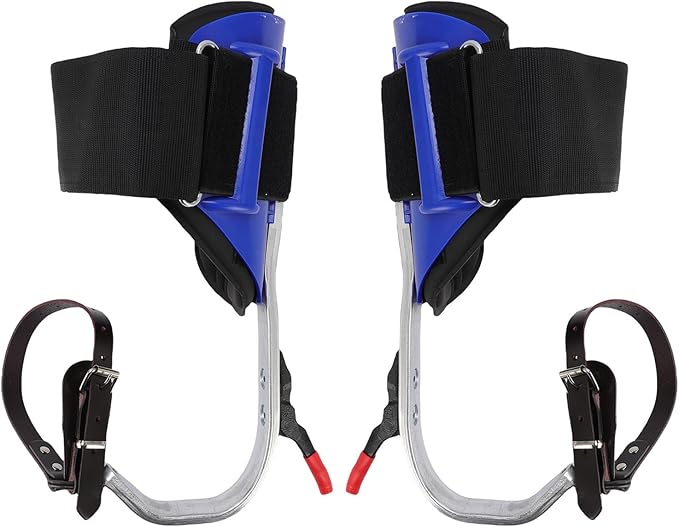 Tree Climbing Spikes Kit Aluminum Alloy Adjustable Tree Climbing Equipment with Anti Slip Pedal for Gardening Fruit Picking
