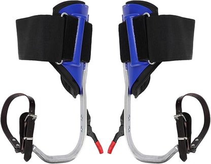 Tree Climbing Spikes Kit Aluminum Alloy Adjustable Tree Climbing Equipment with Anti Slip Pedal for Gardening Fruit Picking