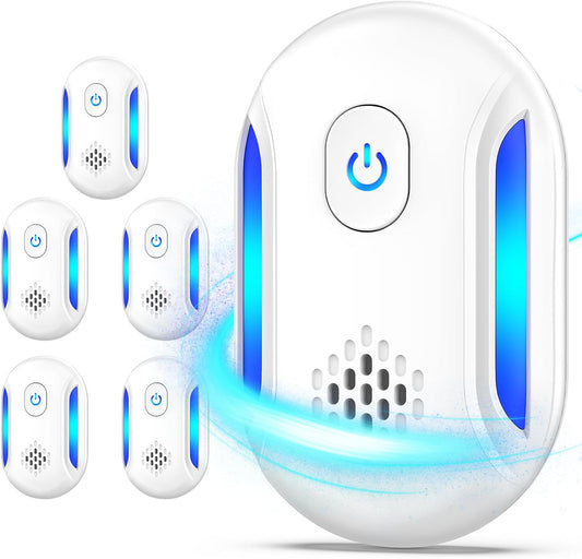 Upgraded Ultrasonic Repellent, 2025 Indoor Ultrasonic Repeller, Electronic Plug in Pest Control for Bugs,Mosquito,Roach, Ant, Rodent, Mouse, Spider Repellent for House, Warehouse, Garage (6)