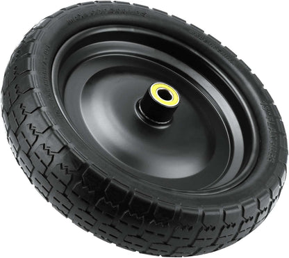 2 Pack 13 Inch Flat-Free Tires for Gorilla Cart, Heavy Duty Solid Replacement Wheels With 5/8 Inch Bearings for Wheelbarrow, Trolleys, Hand Trucks, Utility Carts