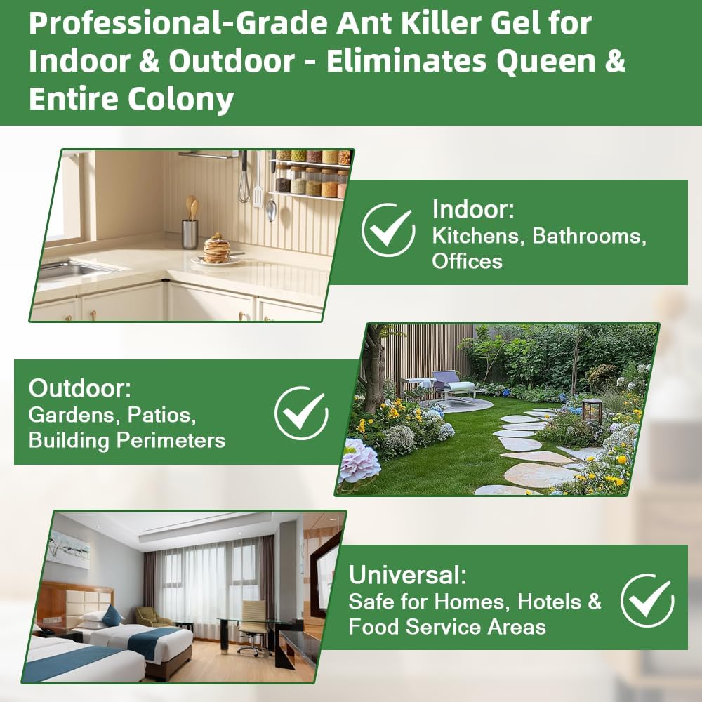 36 PCS Ant Killer Gel Bait Stations, Extra Strengthen Ant Bait Traps, Long-Lasting Effective Pest Gel for Carpenter Ants and Other Common Household Ants, No Mess Easy Use, Safe for Pets and Kids