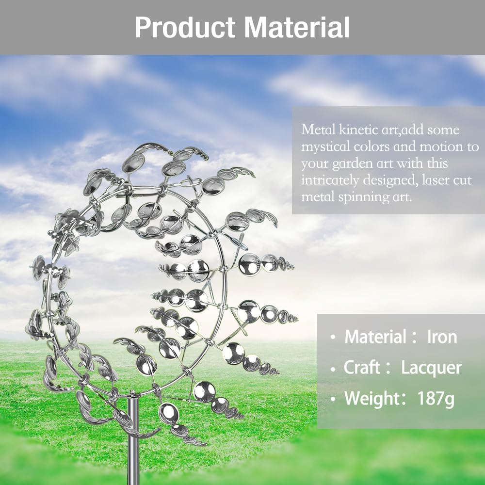 Wind Spinner，3D Patio and Garden Decor Outdoor Art Outside Decorations，Lawn Art Kinetic Windmill Craft Decorative Gift Women Mom Grandma Wife (Colorful)