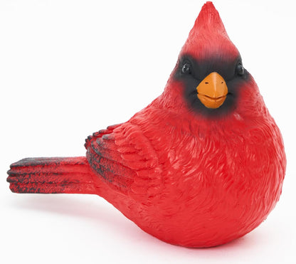 Red Cardinal Figurine, 8 inch Resin Vibrant Red Cardinal Memorial Gifts for Loss of Loved One