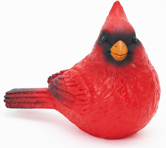Red Cardinal Figurine, 8 inch Resin Vibrant Red Cardinal Memorial Gifts for Loss of Loved One