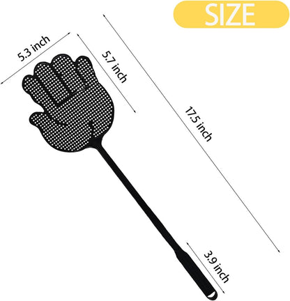 Fly Swatter Heavy Duty for Indoors – Hand-Shaped Flyswatter with Non-Slip Grip, Flexible 3-Pack Bug Swatters for Kitchen, Patio & Living Room