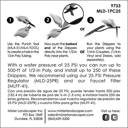 Mister Landscaper 1 GPH PC Dripper (Bulk 15)