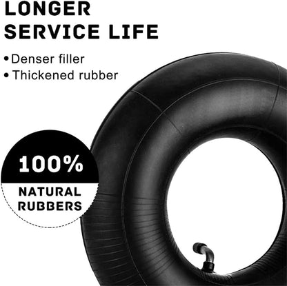 4.10/3.50-4 Inner Tube 2 Pack Heavy Duty Replacement Inner Tubes with TR-87 Bent Valve Stem for Wheelbarrows Mowers Hand Trucks