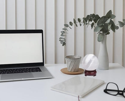 JIC Gem 1pcs 4.5" White Selenite Crystal Ball for Meditation、Fengshui、Home Decors Healing Crystal Ball