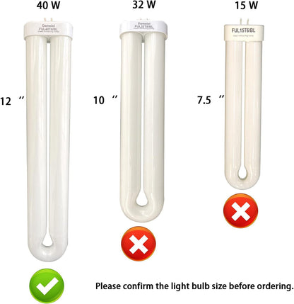 12 inch 40W BF150 Replacement Bulb Compatible Flowtron BK-40; BK-80D 80W,MC9000,Stinger b4040, FUL40T8/BL